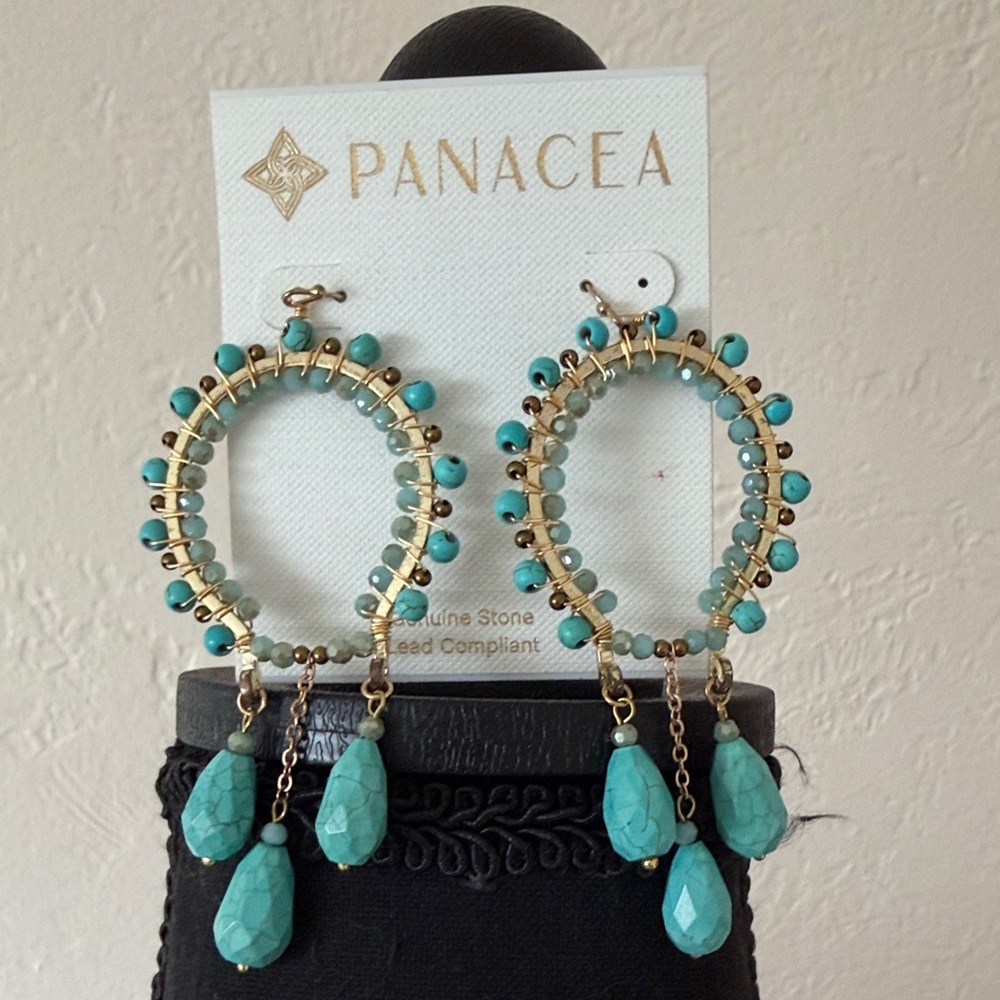 NWT Gold and Turquoise Earrings